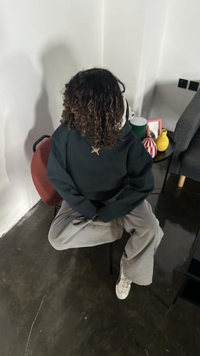 هودي دبل كاب أخضر oversize