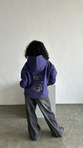 هودي أزرق 2 oversize