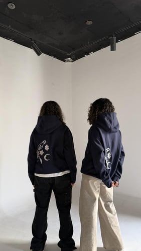 هودي كحلي بدون دبل كاب