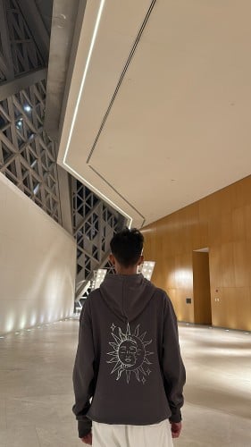 هودي رمادي oversize