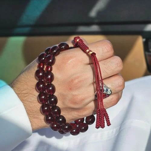 سبحة زعفرانية عنابية | كركوشة |
