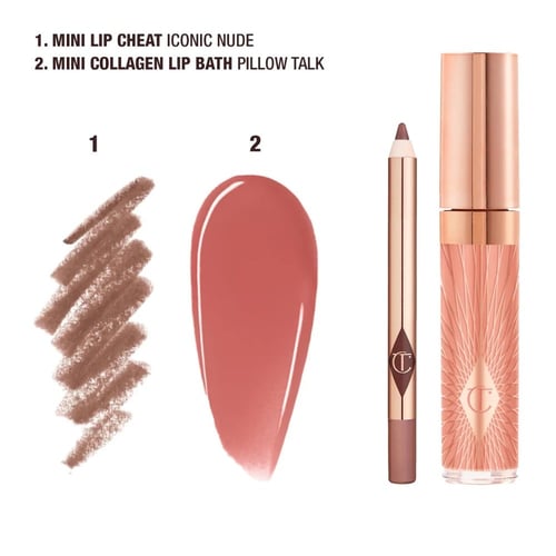 Charlotte Tilbury Mini Glossy Pink Lip Gloss + Lip...