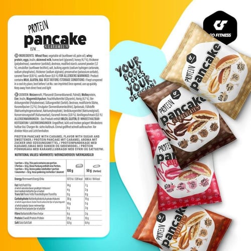 جو فيتنس بانكيك بروتين - GO FITNESS PANCAKE 50G