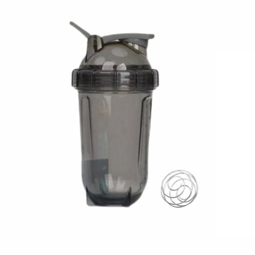 شيكر بروتين بقاعدة مقعرة مع خلاط معدني (500 مل) -...