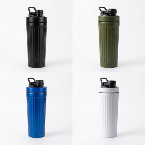 شيكر بروتين معدني مع كرة خلط بسعة 1 ليتر - Steel Shaker protein