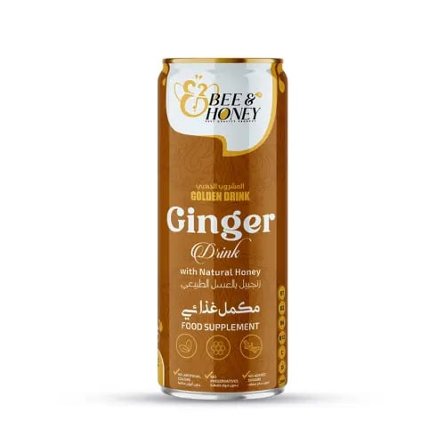 زنجبيل بالعسل الطبيعي المشروب الذهبي 300 مل - BEE...