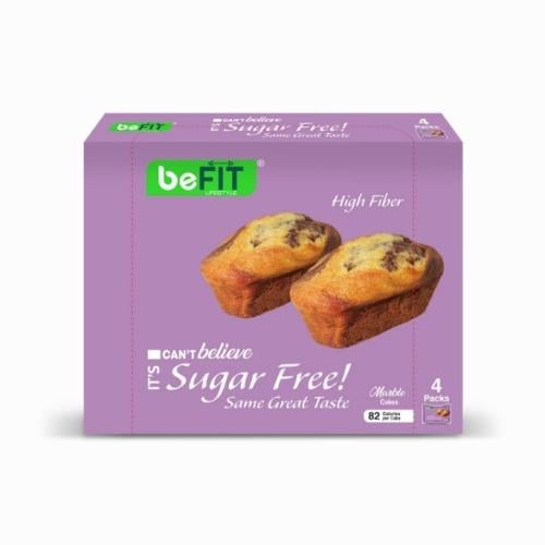 كيك بدون سكر 4 قطع (184 جم) - cake keto sugar free