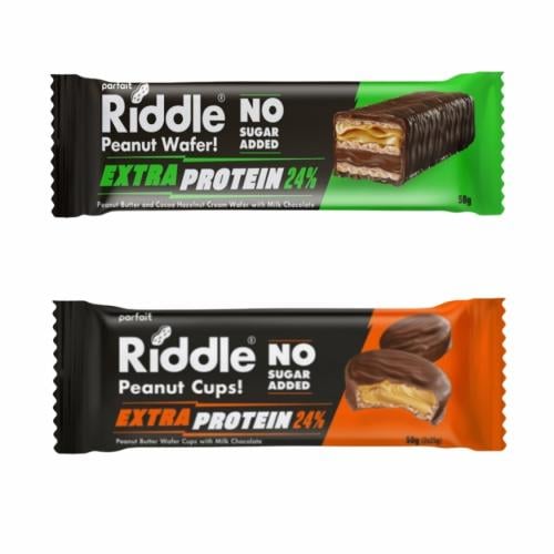 اكسترا بروتين بزبدة الفول السوداني ريدل 50 جم - RI...