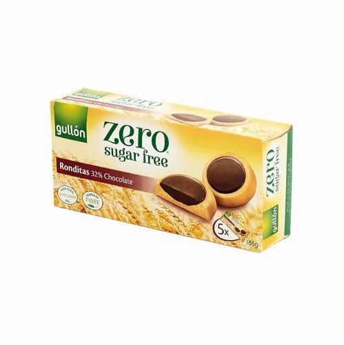 Gullon round biscuit covered with dark chocolate