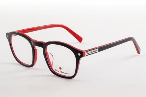 نظارة طبية للجنسين بإطار اسود واحمر من لامبرجيني