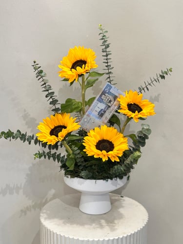 Sunflower vase