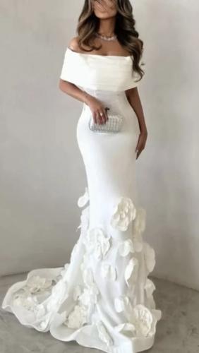 فستان ملكه ابيض راقي