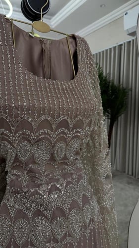 فستان سهره بيج فخم