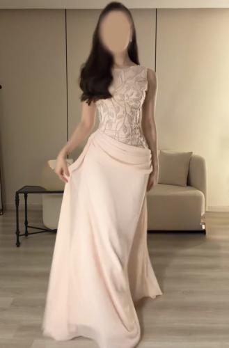 فستان سهره فخم وردي