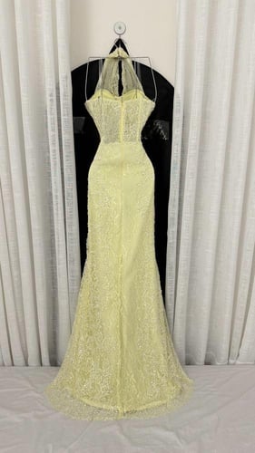فستان سهره فخم ليموني