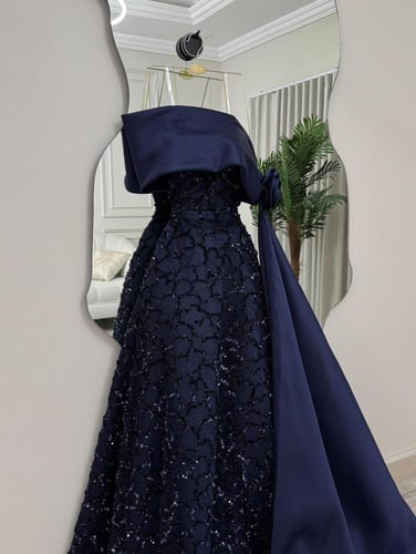 فستان سهره كحلي فخم