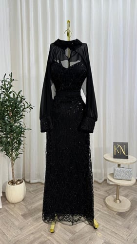 فستان سهره اسود راقي