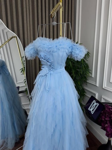 فستان سهره فخم سماوي