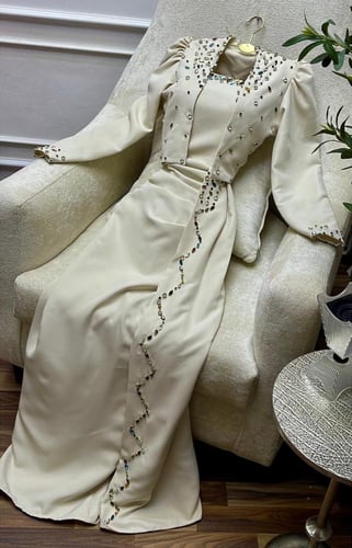 فستان سهره سكري ناعم