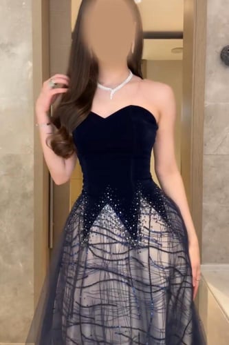 فستان سهره فخم جوخ وتل شبك