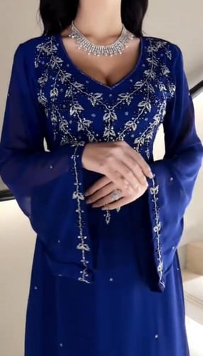 فستان سهره راقي ازرق