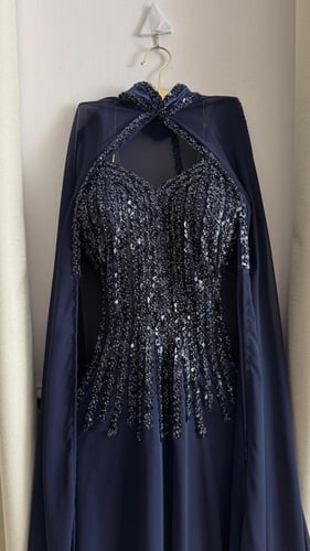 فستان سهره كحلي راقي