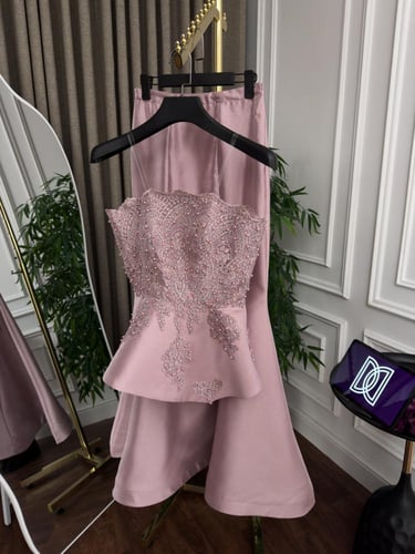 فستان سهره وردي فخم