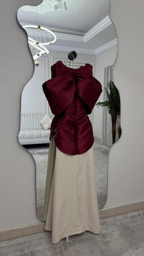 فستان سهره اسود &عنابي & بني