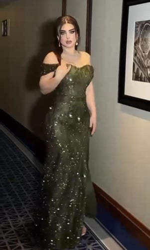 فستان سهره زيتي راقي