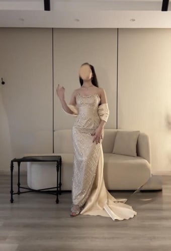 فستان سهره سكري فخم