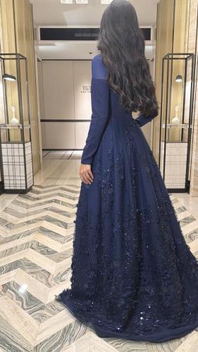 فستان سهره كحلي فخم