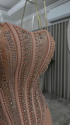 فستان سهره مشمش فخم