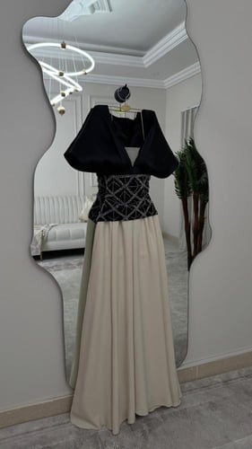 فستان سهره ابيض واسود
