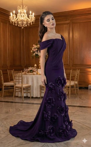 فستان سهره بنفسج فخم