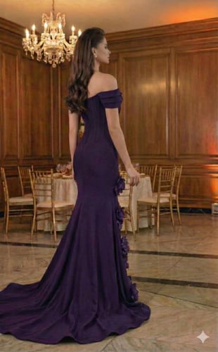 فستان سهره بنفسج فخم