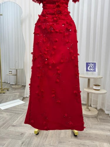 فستان سهره احمر فخم