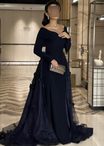 فستان سهره كحلي فخم