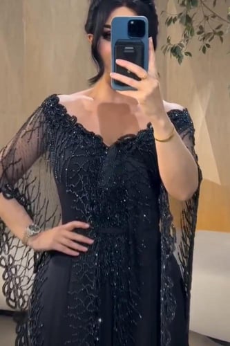 فستان سهره اسود & وكحلي