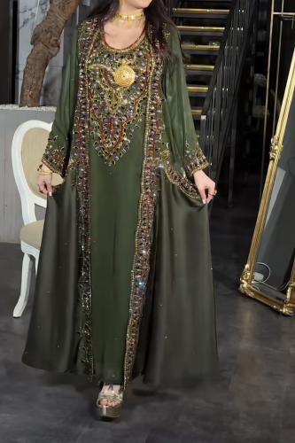 جلابيا فخم زيتي