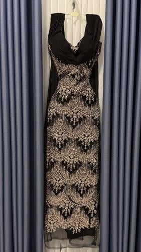 فستان سهره فخم اسود هيا