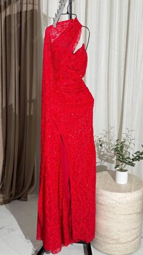 فستان سهره فخم احمر