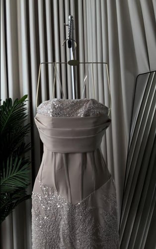 فستان سهره بيج فخم