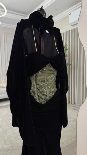 فستان سهره مخمل ناعم