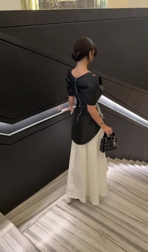 فستان سهره ابيض واسود