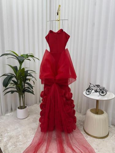 فستان سهره احمر راقي