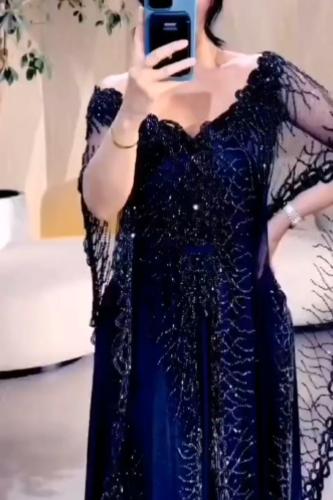 فستان سهره اسود & وكحلي