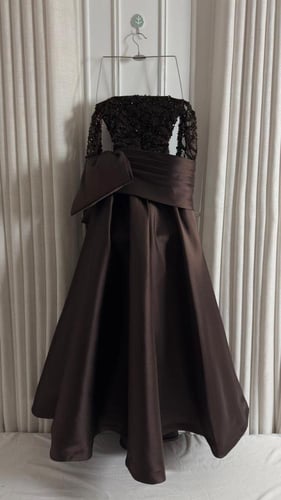 فستان سهره بني فخم