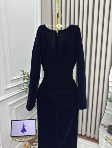 فستان سهره مخمل كحلي