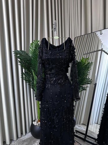 فستان سهره فخم كحلي