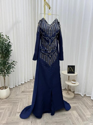 فستان سهره كحلي فخم